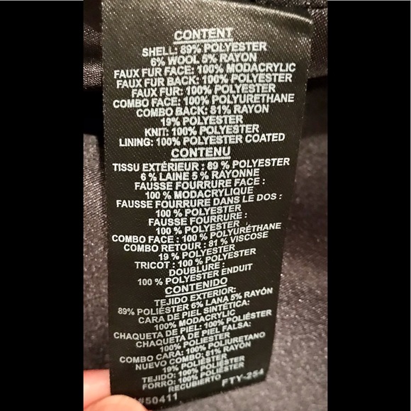 Kensie Wool Blend Bomber Jacket w/Fur Trimmed Hood (LIKE NEW!) - Picture 14 of 16